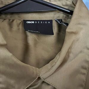 Men’s oversized satin shirt